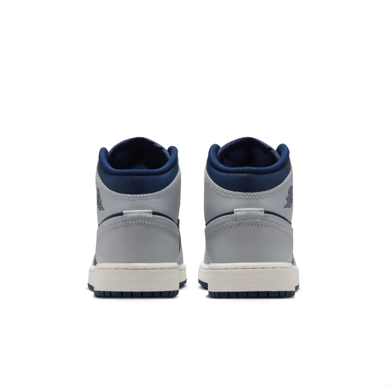 Air Jordan Mid-Top Sneakers - Navy & Light Grey