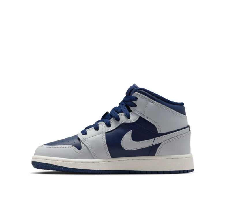 Air Jordan Mid-Top Sneakers - Navy & Light Grey