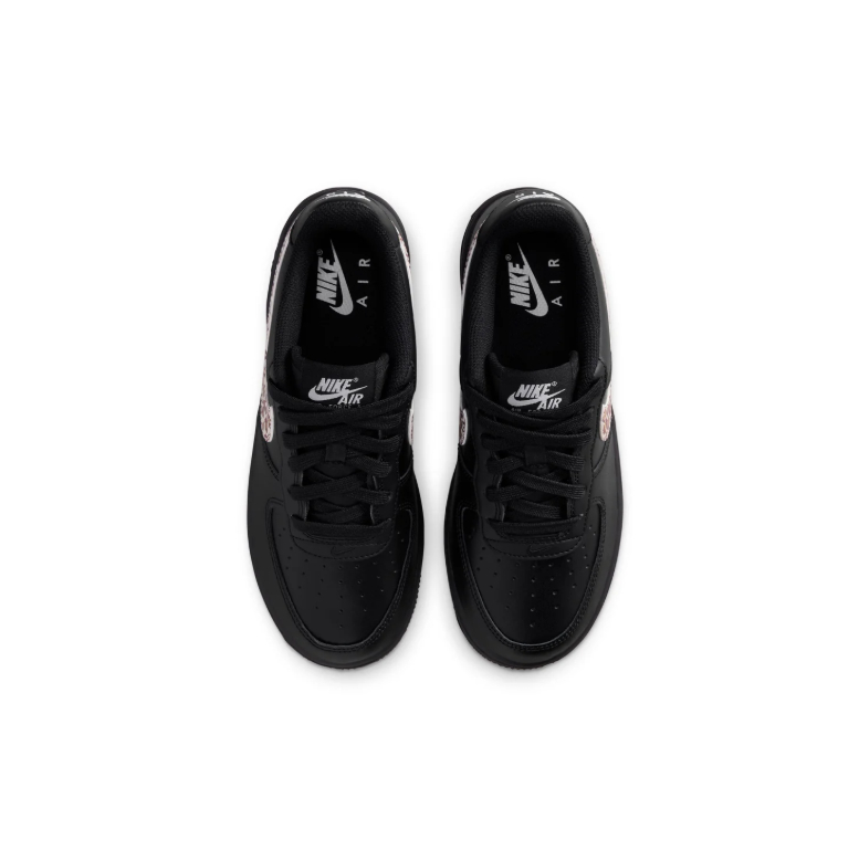 Nike Low-Top Sneakers - Black with Leopard-Print Swoosh